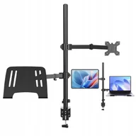Uchwyty do monitorów - Uchwyt na Monitor i Laptop 2w1 Uniwersalny Wysoki 80cm - miniaturka - grafika 1