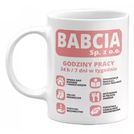 Gadżety dla niej i dla niego - Kubek Babcia Sp. Z.O.O. Śmieszny Prezent Na Dzień Babci, 330Ml - miniaturka - grafika 1