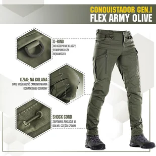 M-Tac - Spodnie taktyczne Conquistador Gen.I Flex - Ripstop - Army Olive - 20059062 - Odzież taktyczna i umundurowanie - miniaturka - grafika 7