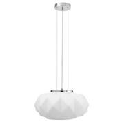 Lampy sufitowe - Lampa wisząca do salonu, Terra, 38x25x110 cm, chrom, biały - miniaturka - grafika 1