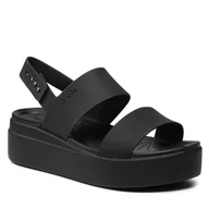 Sandały damskie - Crocs Sandały Brooklyn Low Wedge W 206453 Black/Black - miniaturka - grafika 1