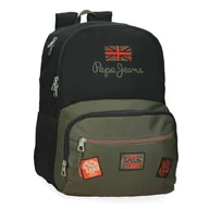 Plecaki szkolne i tornistry - Pepe Jeans Ponder Przenośny plecak szkolny 15,6 cala czarny 33x46x15 cm poliester 22,77 l by Joumma Bags, Czarny (Black), Talla única, plecak szkolny - miniaturka - grafika 1