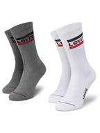 Skarpetki dla dzieci - Levi's Zestaw 2 par wysokich skarpet unisex 37157-0151 Szary - miniaturka - grafika 1