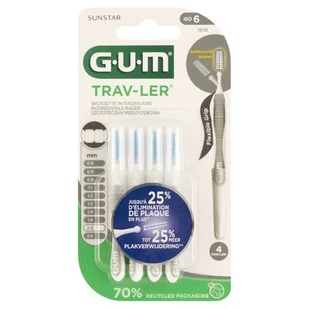 Gum Szczoteczka Trav-Ler 2mm 4szt - Szczoteczki do zębów - miniaturka - grafika 1