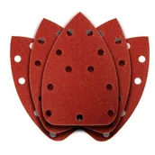 Materiały ścierne - Papier Ścierny Na Rzep Delta 140X140X80Mm, K80, 5Szt, Z Otworami Graphite - miniaturka - grafika 1