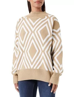 nascita Damski sweter z dzianiny 19019439-NA03, beżowy wełniany biały, XS/S, Beżowy biały wełna, XS-S - Swetry damskie - miniaturka - grafika 1