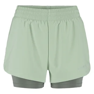 Damskie Spodenki CRAFT ADV ESSENCE 2-IN-1 SHORTS 2 W 1915946-630000 – Zielony - Spodenki damskie - miniaturka - grafika 1