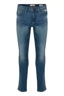 Spodenki męskie - Blend BHTwister fit NOOS fit - NOOS męskie spodnie jeansowe Denim Regular Fit, Denim Light Blue (76200), 32W / 32L - miniaturka - grafika 1