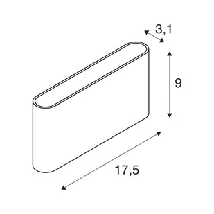 SLV Oval kinkiet zewnętrzny Up/Down CCT 17,5cm biały - Lampy ogrodowe - miniaturka - grafika 1