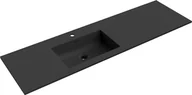 Umywalki - Mexen Otis umywalka wpuszczana w blat lewa 161 x 46,5 cm, czarna mat - 25181671L - miniaturka - grafika 1