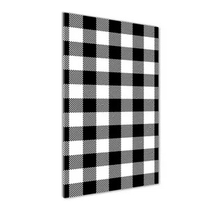 Foto obraz na szkle pionowy Czarno-biała krata - Foto gadżety - miniaturka - grafika 1
