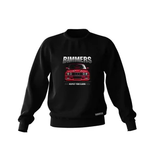 Czarna bluza BMW E30 BIMMERS-S - Odzież do sportów motorowych - miniaturka - grafika 1