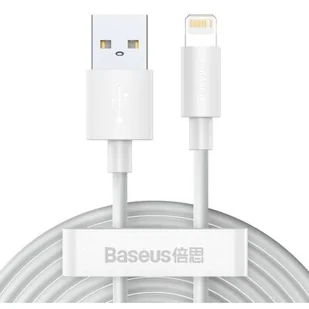BASEUS BASEUS WISDOM 2-PACK KABEL LIGHTNING  150 cm / 2.4A BIAŁY 17056 - Kable komputerowe i do monitorów - miniaturka - grafika 1