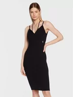 Sukienki - Calvin Klein Jeans Sukienka dzianinowa J20J221156 Czarny Slim Fit - miniaturka - grafika 1