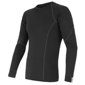 Koszulki sportowe męskie - Męska koszulka Sensor Merino Wool Active dł.r. Rozmiar: XL / Kolor: czarny - miniaturka - grafika 1