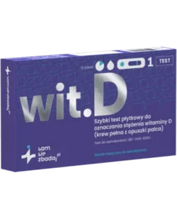 Wit.D szybki test płytkowy, 1 sztuka - Testy ciążowe i diagnostyczne - miniaturka - grafika 1