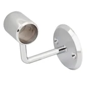 Haki, szakle i karabinki - Uchwyt dystansowy Ø32 gięty chrom - miniaturka - grafika 1