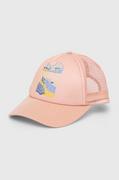 Czapki damskie - Roxy czapka z daszkiem kolor pomarańczowy z nadrukiem ERJHA04267 - miniaturka - grafika 1