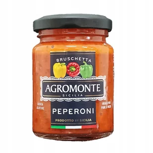 Pesto paprykowe Agromonte Bruschetta 100g - Agromonte Sycylia - Pasztet i przetwory mięsne - miniaturka - grafika 1