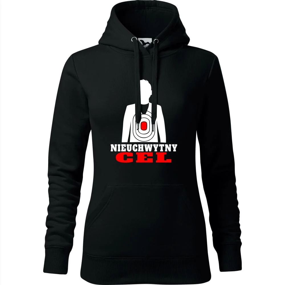 Damska Bluza Z Kapturem - Nieuchwytny Cel Czarny 2xl