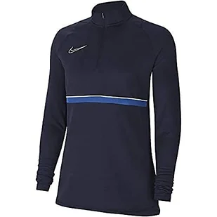Nike Damska bluza treningowa Academy 21 Drill Top Obsidian/biały/królewski niebieski/biały XXS - Koszulki i topy damskie - miniaturka - grafika 1