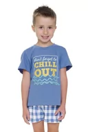 Piżamy dla dziewczynek - Piżama dziecięca Chill out II niebieska 110/116 - miniaturka - grafika 1