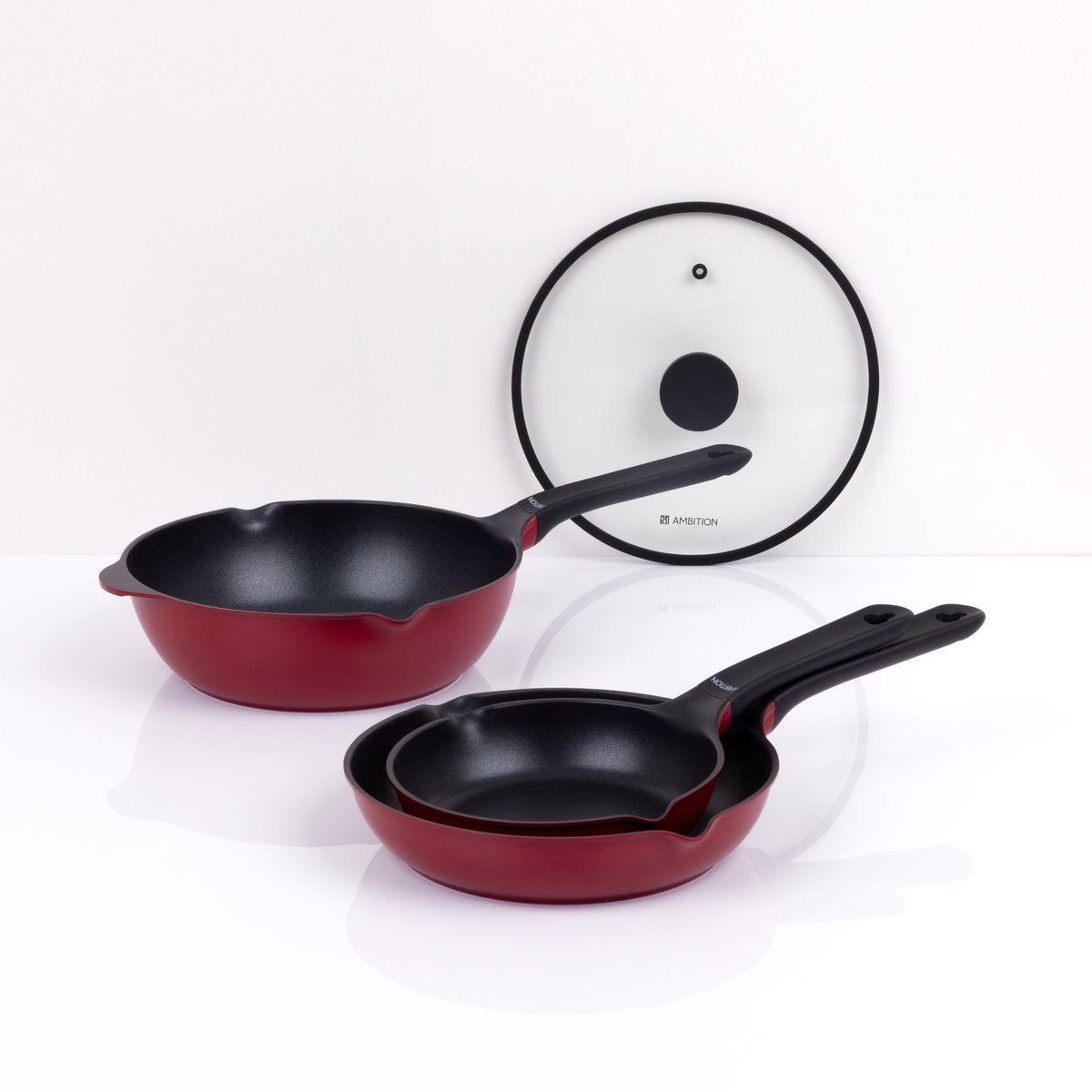 Zestaw patelni z powłoką Qualum Basic Noel 4-elementowy AMBITION