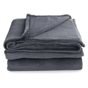 Koce - Ciemnoszary koc z mikrowłókna DecoKing Mic, 220x240 cm - miniaturka - grafika 1