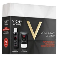 Zestawy kosmetyków męskich - Zestaw Vichy Homme Sensi Shave, łagodna pianka do golenia przeciw podrażnieniom, 200 ml + kojący balsam po goleniu do skóry wrażliwej, 50 ml - miniaturka - grafika 1