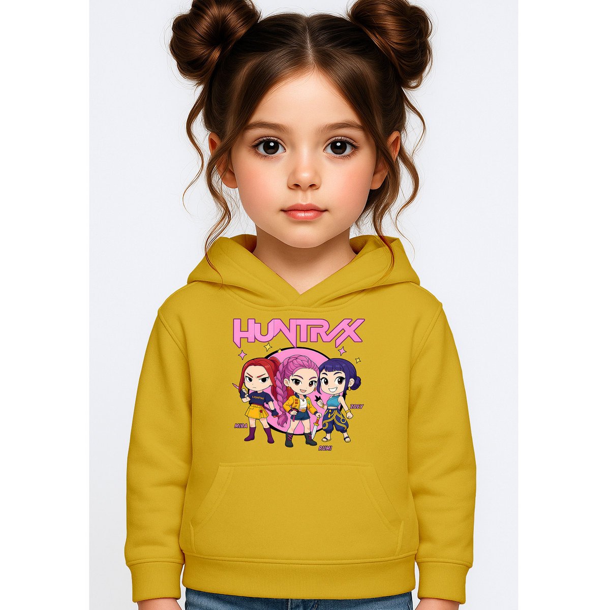 BLUZA DZIECIĘCA KPOP DEMON HUNTERS HUNTRIX 146-152 Z KAPTUREM BAWEŁNIANA