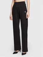 Spodnie sportowe damskie - Calvin Klein Jeans Spodnie dresowe J20J220268 Czarny Regular Fit - miniaturka - grafika 1