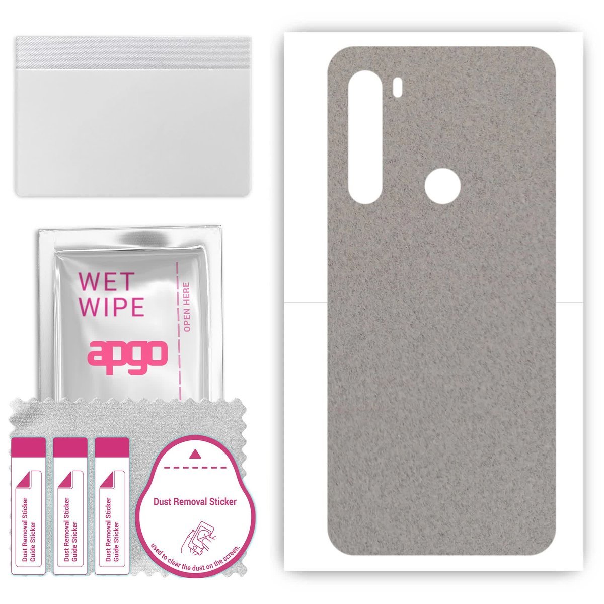 Folia naklejka skórka strukturalna na TYŁ Zamsz do HTC U20 5G - Zamsz Szary - apgo SKINS