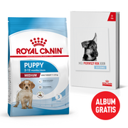 Sucha karma dla psów - Royal Canin ROYAL CANIN Medium Puppy 15kg + Medium Puppy saszetka 140g 252320 - miniaturka - grafika 1