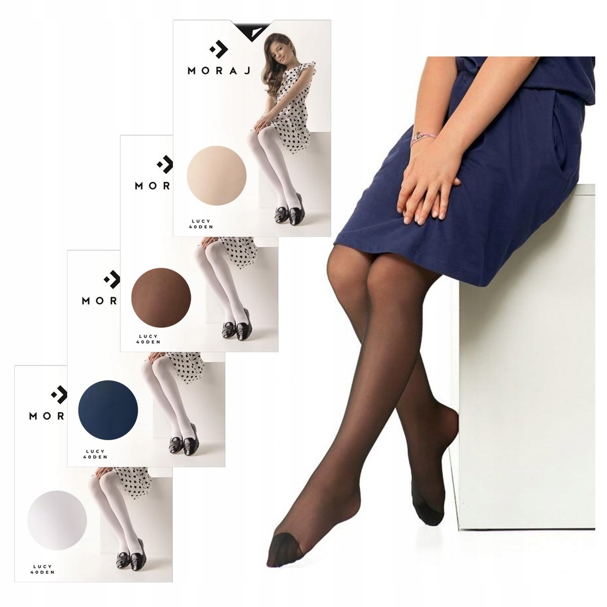 4x RAJSTOPY DZIECIĘCE Dziewczęce z Mikrofibry 40 DEN MORAJ r. 116-122