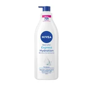 Balsamy i kremy do ciała - NIVEA błyskawicznie nawilżający balsam do ciała z pompką 400 ml - miniaturka - grafika 1