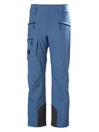 Spodnie narciarskie - Helly Hansen Spodnie narciarskie "Powderqueen" w kolorze niebieskim - miniaturka - grafika 1