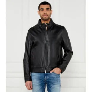 BOSS BLACK Skórzana kurtka H-Mansell3 Regular Fit - Kurtki męskie - miniaturka - grafika 1