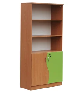 Regał szkolny z szafką Fala 23, szer. 800 mm - Meble do szkół i przedszkoli - miniaturka - grafika 1