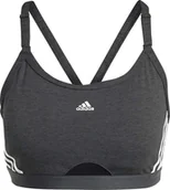 Bielizna sportowa damska - Adidas Stanik damski adidas Aeroreact Training Light-Support 3-Stripes Bra ciemnoszary HC7870 L - miniaturka - grafika 1