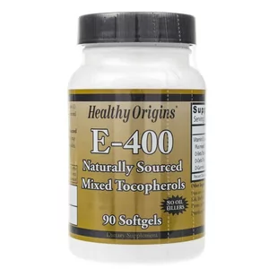 Healthy Origins Healthy Origins Witamina E-400 - 90 kapsułek - Witaminy i minerały - miniaturka - grafika 1