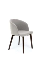 Krzesła - Flavio 2 krzesło tapicerowane szare nogi kolor orzech - miniaturka - grafika 1