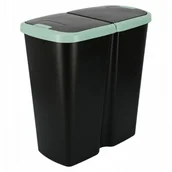 Kosze na śmieci - Kosz Na Śmieci COMPACTA Q DUO Jasny Zielony/Czarny 45l - miniaturka - grafika 1