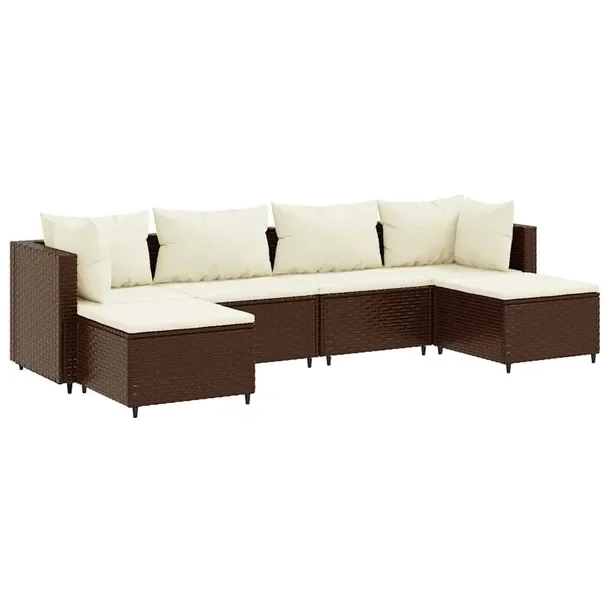 Zestaw mebli ogrodowych rattan PE brązowy, wymiary: 63 x 63 x 57,5 cm