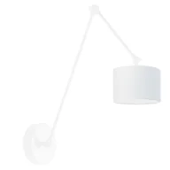 Lampy ścienne - Biały kinkiet na ruchomym wysięgniku TESNUS - miniaturka - grafika 1