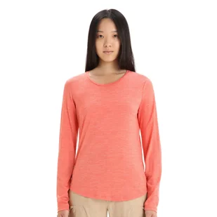 Damska koszulka termoaktywna Icebreaker Sphere II LS Tee vibrant earth heather - XS - Bielizna sportowa damska - miniaturka - grafika 1