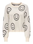 Swetry damskie - ONLY Sweter w kolorze kremowym - miniaturka - grafika 1