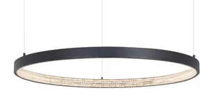 Luces Exclusivas Glamour LAMPA wisząca MORON LE41724 Luces Exclusivas okrąga OPRAWA metalowy ZWIS LED 50W 3000K ring z krysztakami czarny - Lampy sufitowe - miniaturka - grafika 2