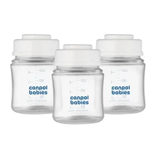 Canpol Babies Zestaw butelek do przechowywania pokarmu 3x120ml - Akcesoria do karmienia - miniaturka - grafika 1