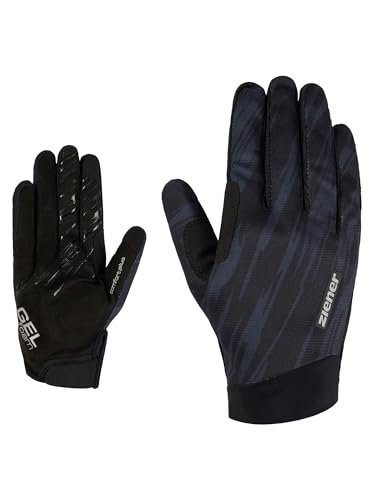 Ziener Męskie rękawiczki CROM Touch Long do jazdy na rowerze/do jazdy na rowerze górskim, długie palce, z funkcją dotykową, oddychające, amortyzujące, czarne, 10
