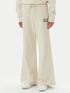 EA7 Emporio Armani Spodnie dresowe 7W000106 AF12473 U1079 Beżowy Loose Fit - Spodnie sportowe damskie - miniaturka - grafika 1